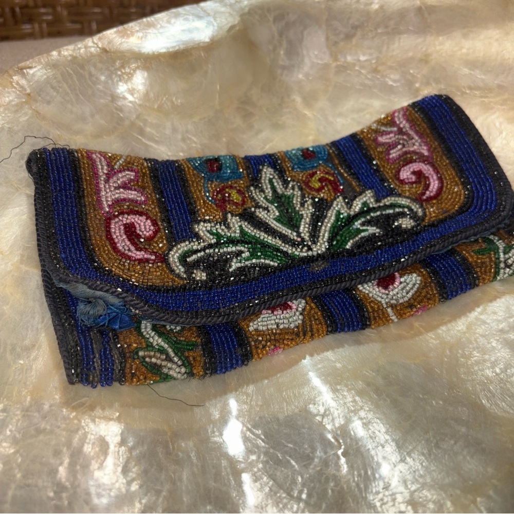 Embroidered Multicolor Clutch